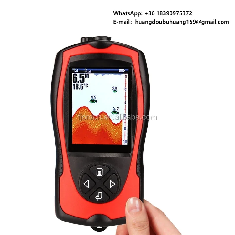 

FJORD Customized Portable Sonar Wireless Fiser Depth Meter Hot Sales 120m Range ABS Plastic LED Features Battery Power
