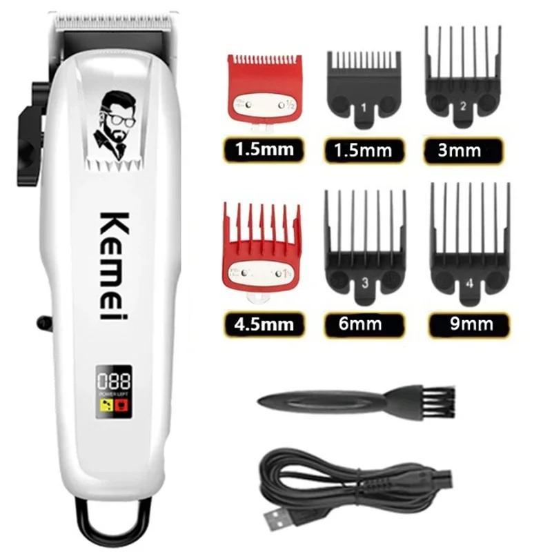 Kemei Hair Clipper KM-PG809A Hair Cutting maching Wireless Trimmer Men Professional clipper machine rechargeable hair cut barber