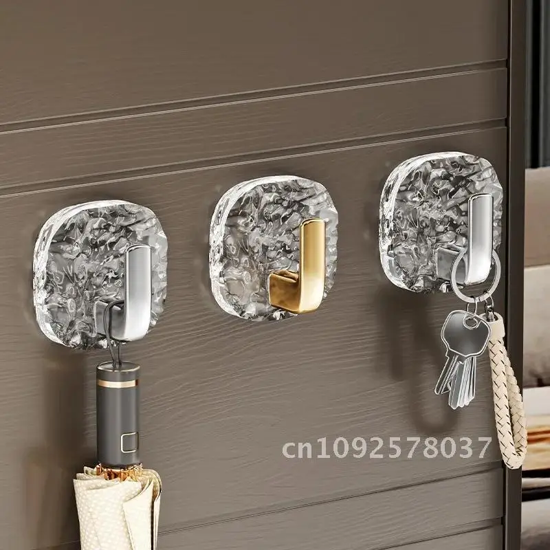 4pcs Wall Hooks Clothes Hook Bathroom Towel Hanger Hook Self-Adhesive Door Back Storage Robe Hook kitchen Bathroom Accessories