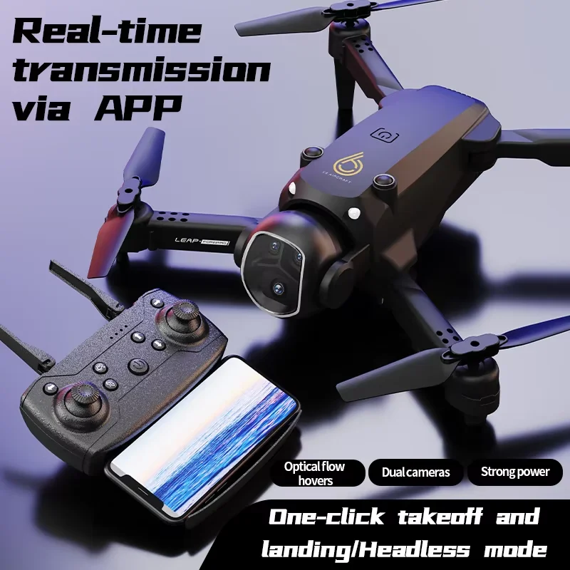 طائرة بدون طيار جيب قابلة للطي مع كاميرا XS6 8K زاوية واسعة FPV المحمولة السفر لعبة تعمل بالريموت أفضل هدية عيد ميلاد للأطفال الأولاد والبنات والمبتدئين