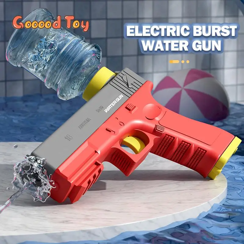 Electric Water Gun Pistol Shooting Toy Full Automatic High Pressure Strong Large Capacity Water Gun Children's Toys Birthday Gif