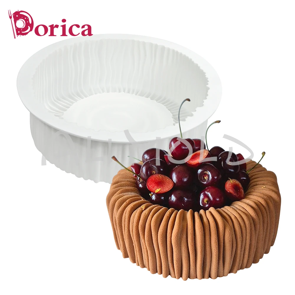 French Cake Silicone Moulds Pudding Chocolate Mousse Cake Molds Cake Decorating Tools DIY Plaster Soap Candle Mould Baking Pans