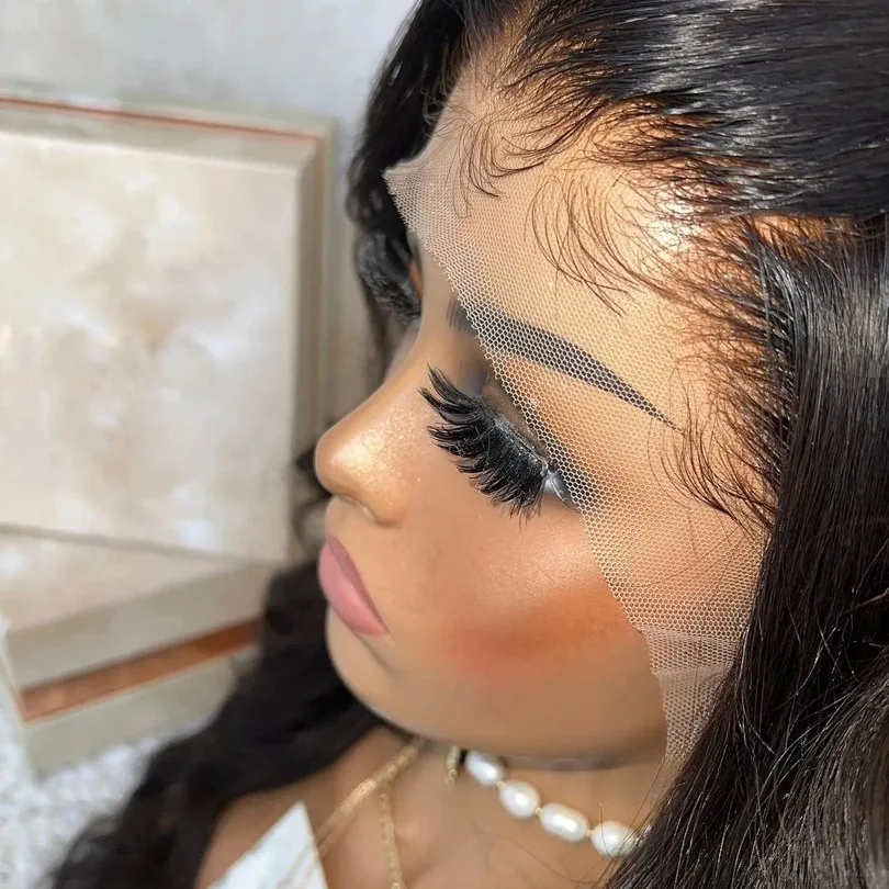 블랙 바디 웨이브 레이스 프론탈 가발 13X4 HD 레이스 가발 합성 고품질 워터 웨이브 가발 내열성 데일리 파티용 할인 판매