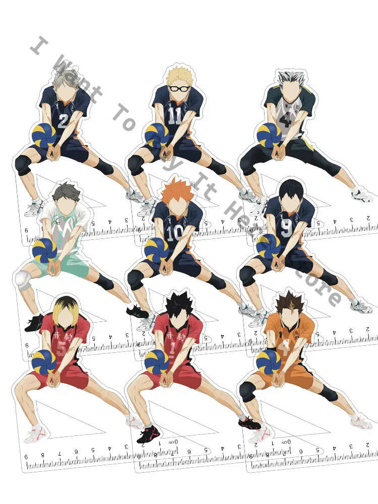 Anime Haikyuu!! Shoyo Hinata Kei Tsukishima Oikawa Tooru Kozume Kenma Tobio Kageyama Cosplay Xmas Student Ruler School Supplies