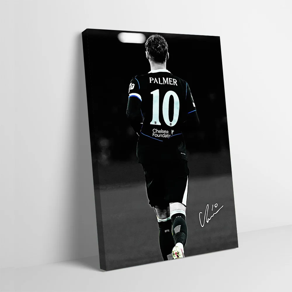 Póster Impreso de Cole Palmer en Camiseta de Fútbol Americano, Cuadro Personalizado en Lienzo, Regalo para Decoración de Habitaciones, Decoración para Gamers