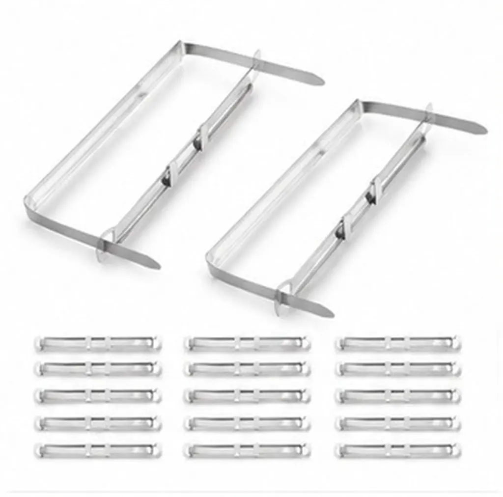 100Pcs 2-Hole Metal Puncher Paper Punch Hole Puncher for School Office Home Waste Collection Rustproof Smooth Surface Portable