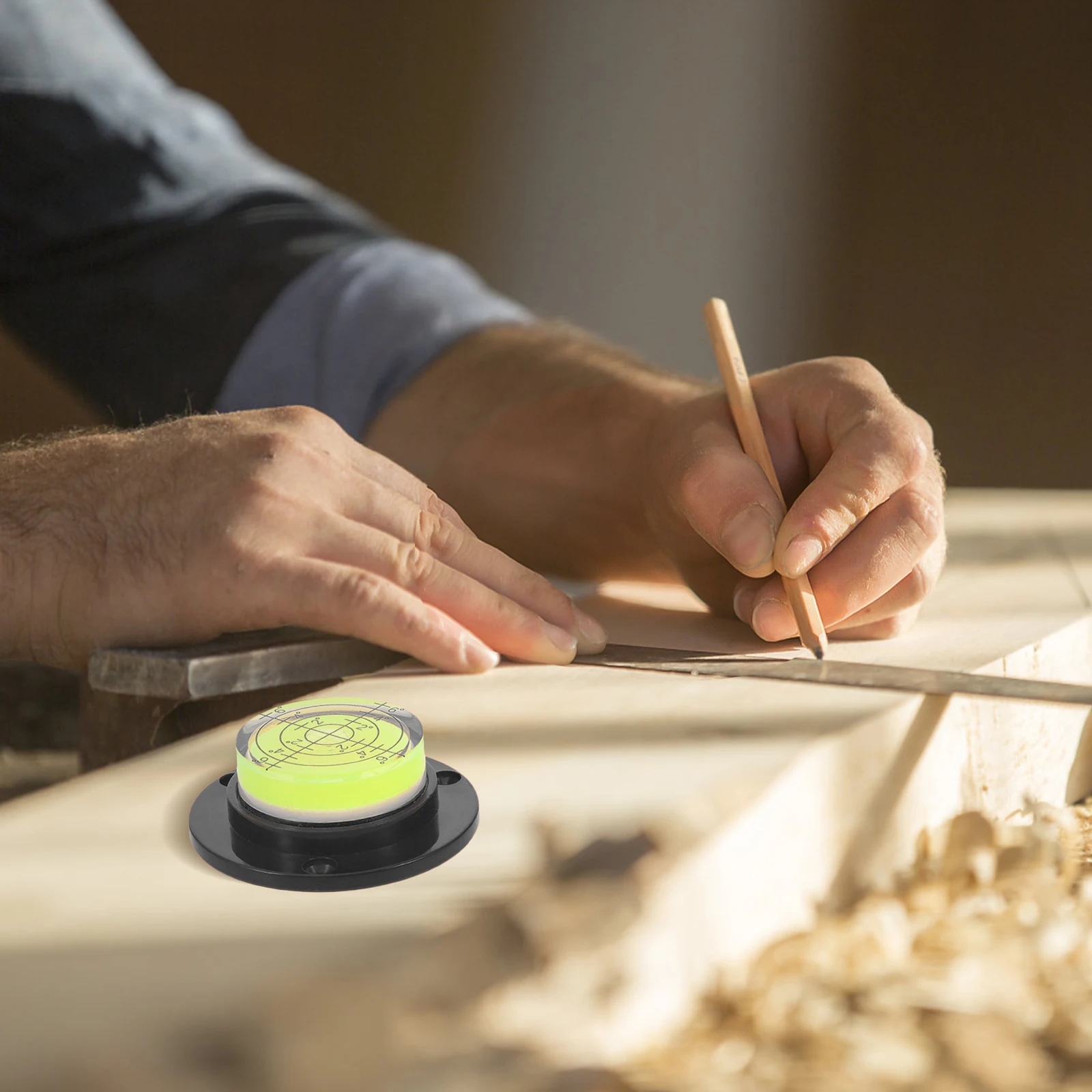 Mini Tool Compact Lightweight Bubble Level with Stable Base Sturdy Spirit Level for Tripod DIY Installations Small