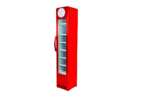 For NUELEAD 105L Commercial Upright Showcase Slim Refrigerator Drink Glass Door Cooler