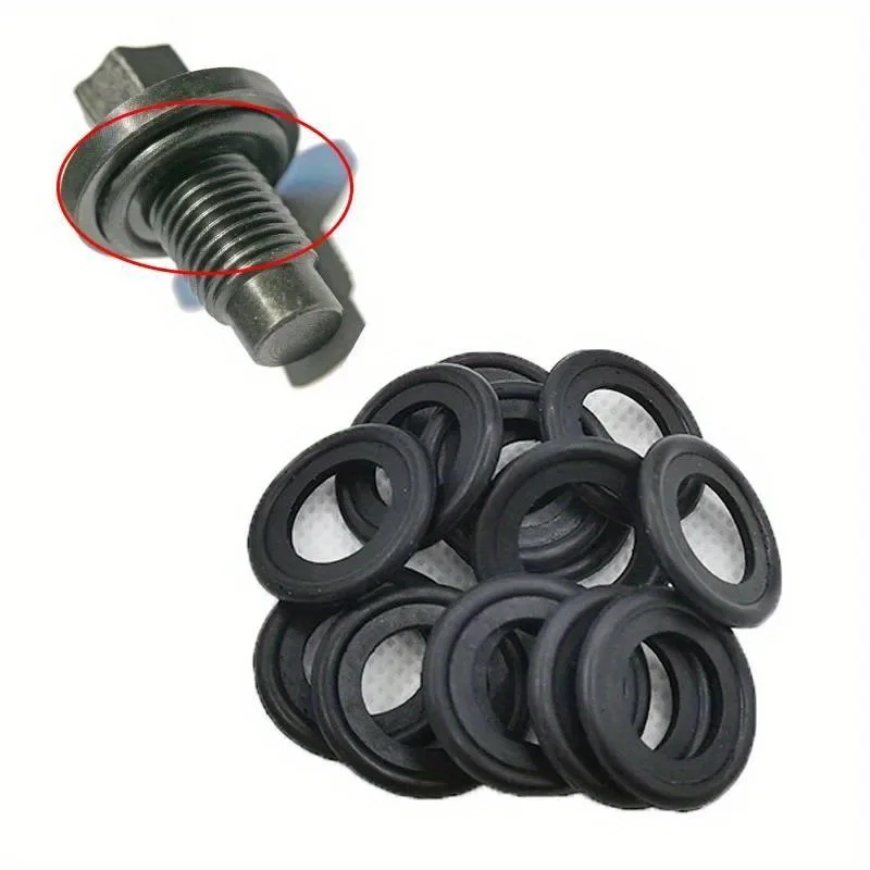 20Pcs Car Oil Pan Gasket M12/M14 Oil Drain Plug Gasket Replace OEM 12616850 Washer O-Ring Sealing Parts For Buick Chevrolet Ford
