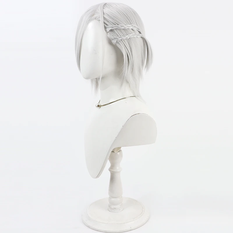 Jogo touken ranb jizou yukihira peruca cosplay festa de halloween prop cabelo sintético fibra resistente ao calor + touca peruca