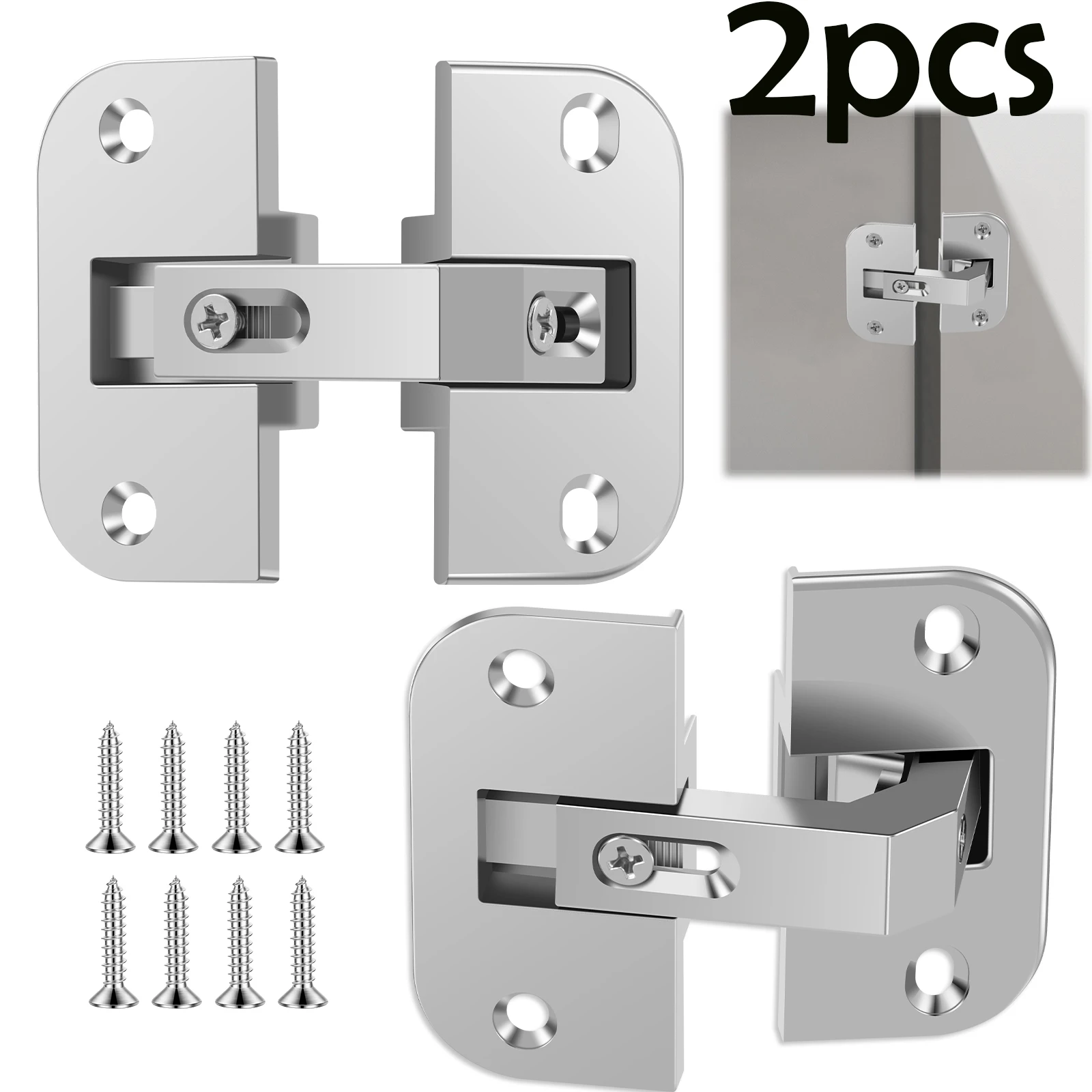 

2 шт. регулируемая угловая петля для пирога, дверная петля из цинкового сплава, скрытая прочная петля для кухонного углового шкафа, двойные двери