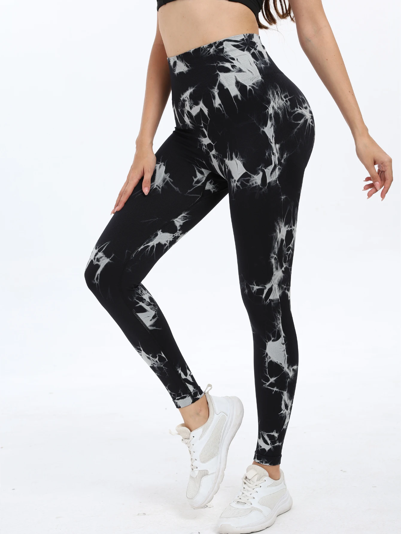 Tie Dye Yoga Leggings Women High Waist Seamless Scrunch Butt Lifting Tummy Control Gym Workout Pants