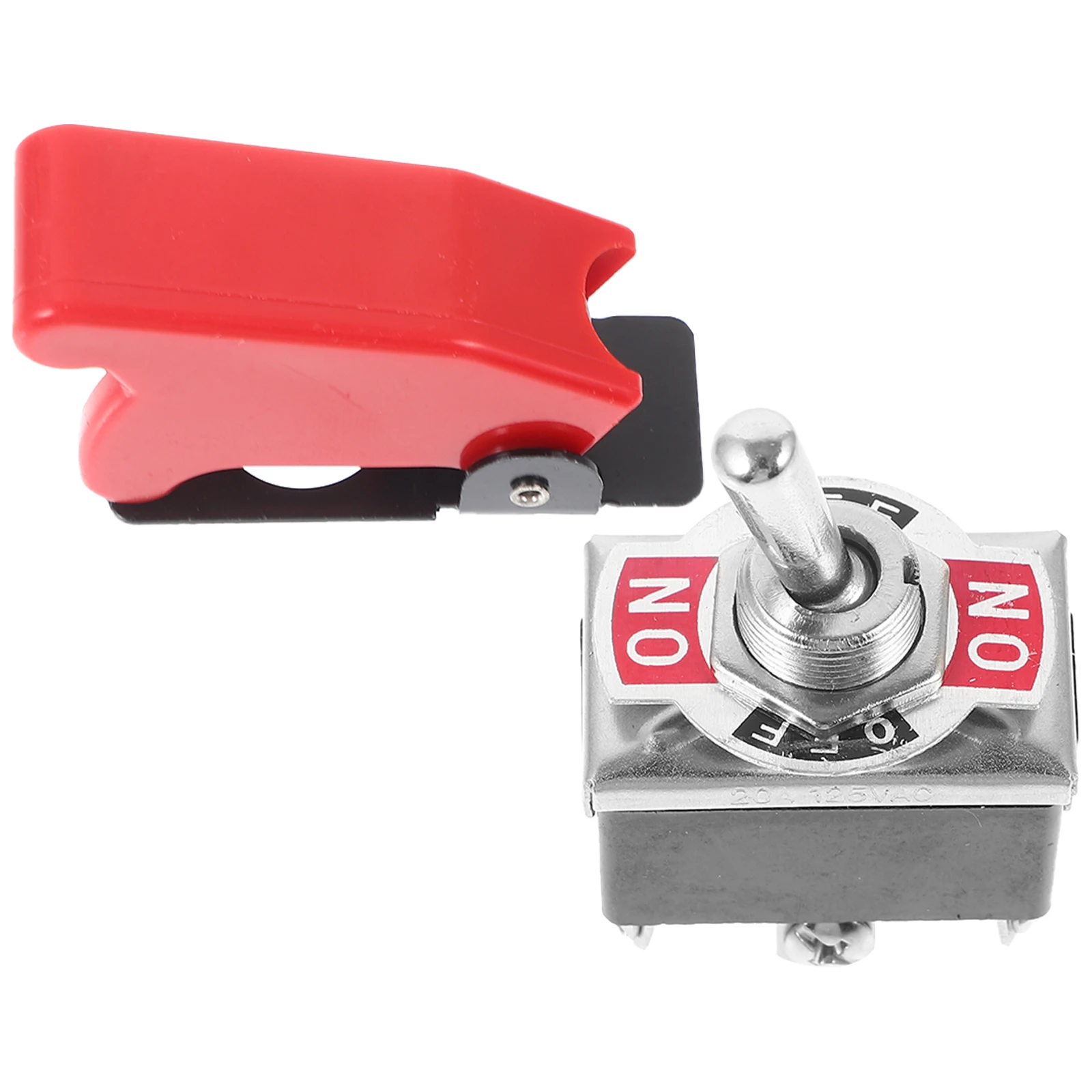 

Red Protective Cover Waterproof 3 Way Toggle Switch 12V Dpdt On Heavy Duty Car Dash Mount Durable Long Life Easy Install