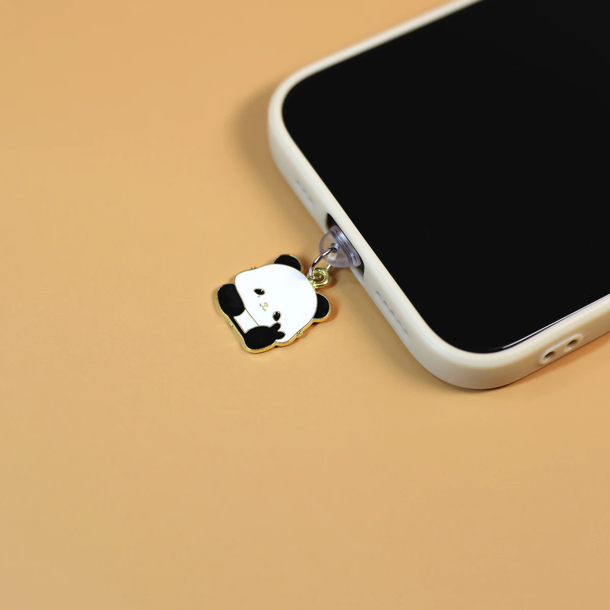 Tapón antipolvo para teléfono Panda, accesorio de decoración para teléfono de dibujos animados del Tesoro Nacional de estilo chino para Iphone y Samsung, tapón antipolvo tipo C