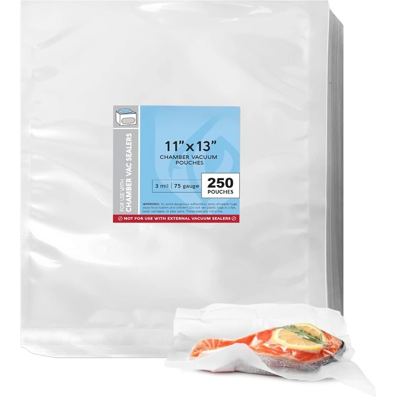 Chamber Vacuum Sealer Bags – Heavy Duty, BPA-Free, Pre-Cut Chamber Vacuum Bags for Food Preservation, Freezer Storage, Sous Vide