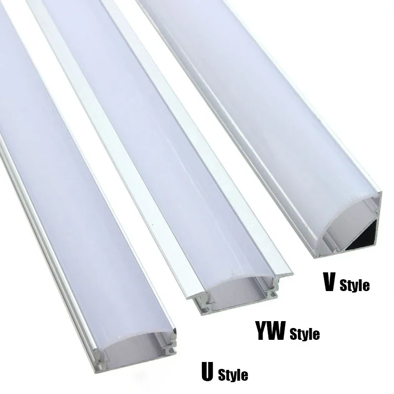 10 szt. 30CM 50CM kanał aluminiowy etui z taśmą LED świecznik do taśmy LED w stylu U/V/YW (bez listwa oświetleniowa led)