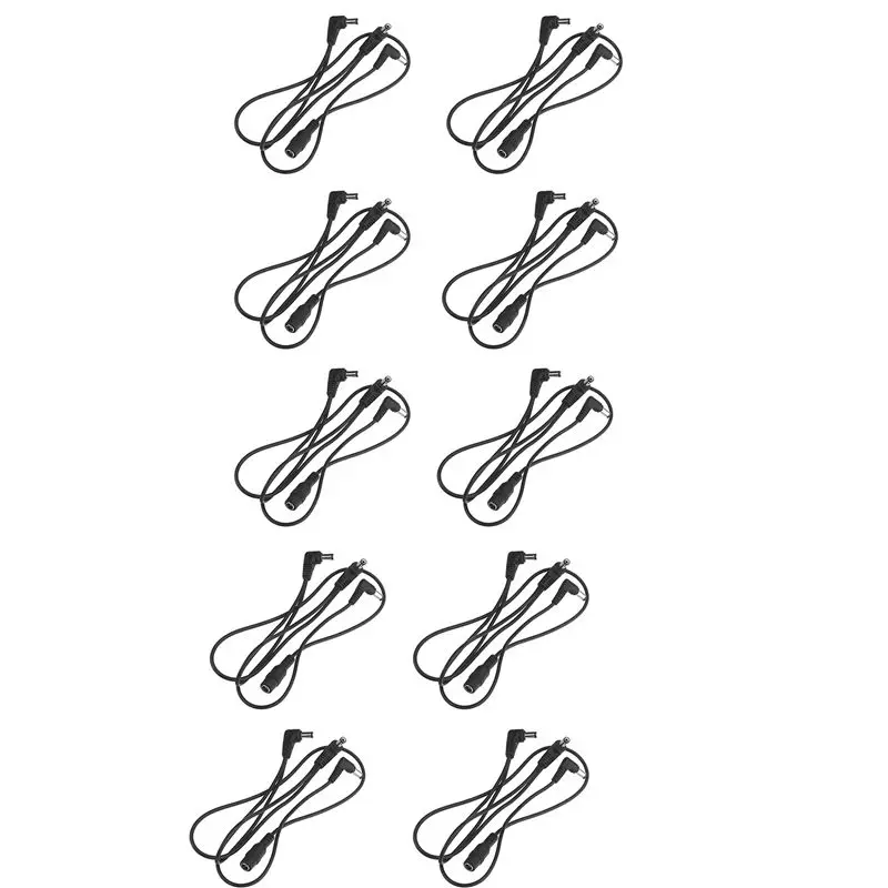 B48B-10X Vitoos 3 Ways Electrode Daisy Chain Harness Cable Copper Wire For Guitar Effects Power Supply Adapter Splitter Black