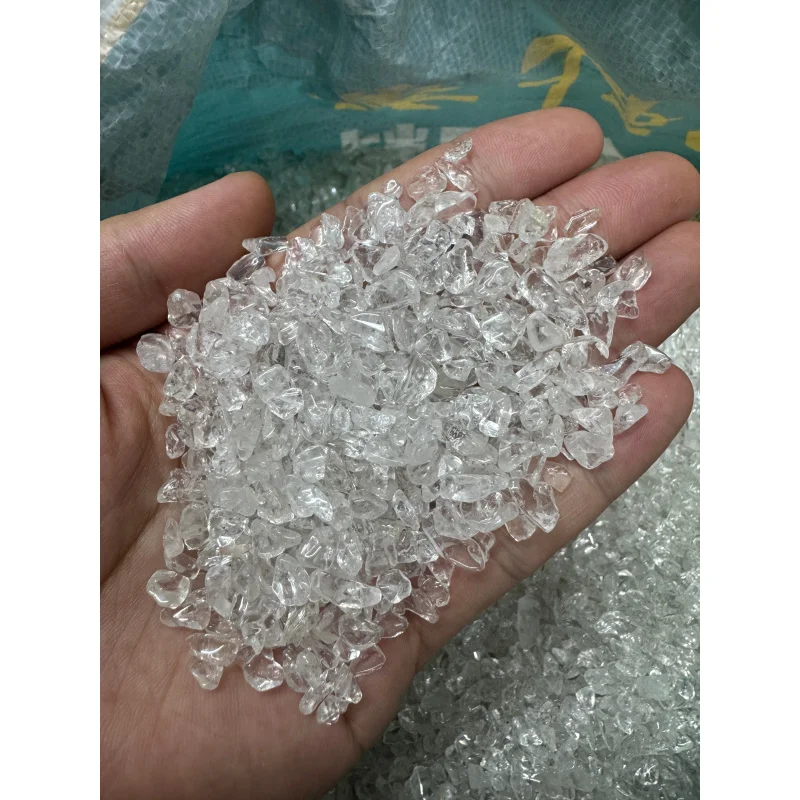 50-500g Natural Clear Quartz Crystal Chips Irregular Tumbled Stones for Vase Filler Plant Pot Terrarium Resin Art and DIY Crafts