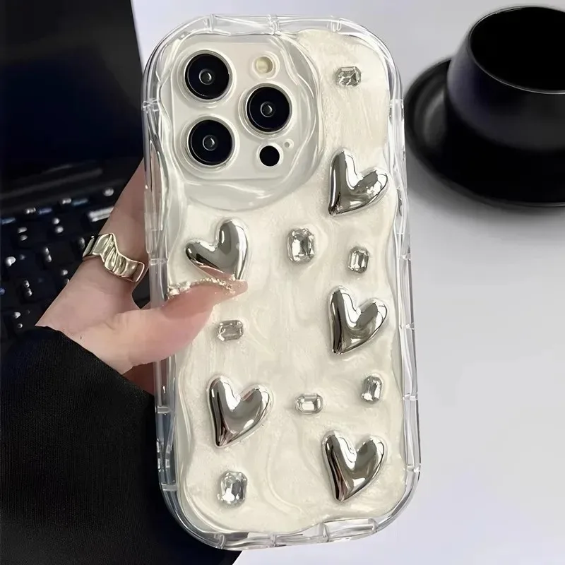 3D Silicone Love Bow Phone Case For iphone 15 Pro Max 11 12 13 14 Pro max 14 Plus 15plus XS MAX XR XS X Soft silicone back cover