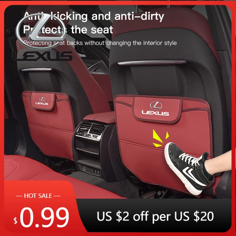 

Interior Stickers Car Seat Anti-kick Pad Rear Seats Protect Mat Interior Accessories For Lexus RX300 IS200 IS250 ES350 Ct200h UX