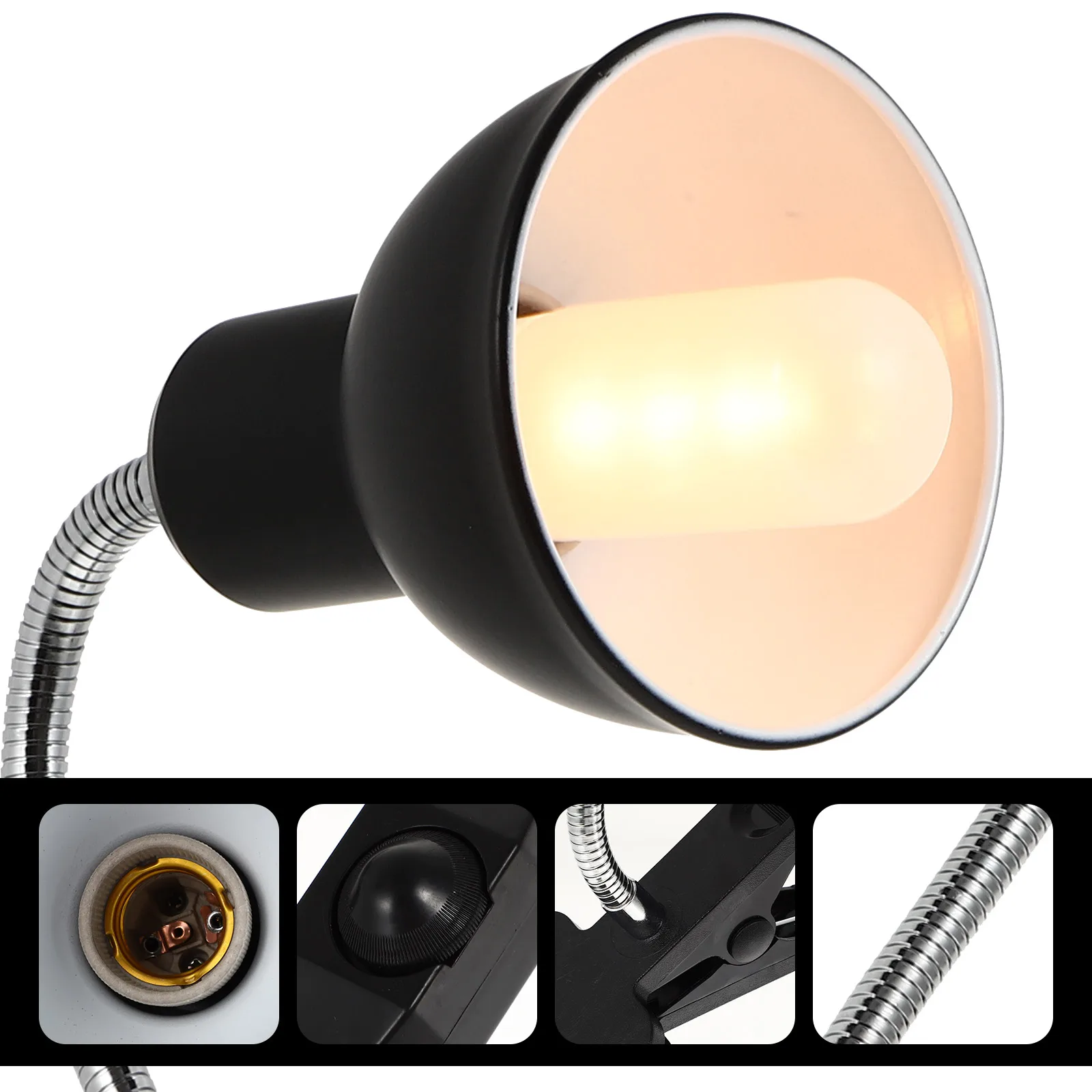 مصباح الشمس للزواحف قابل للتعديل الفرح ضوء الظل قوي المضادة للانزلاق كليب السلحفاة تجفيف الخلفية غطاء مصباح التدفئة