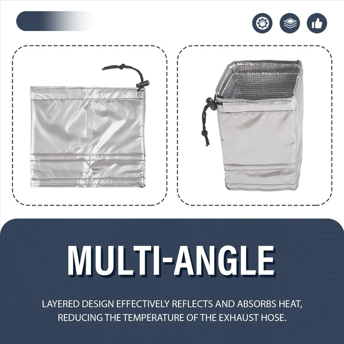 Goodprice Portable AC Hose Insulation Sleeve, Air Conditioner Hose Cover Wrap for 5 Inch & 5.9 Inch Diameter Exhaust Hose