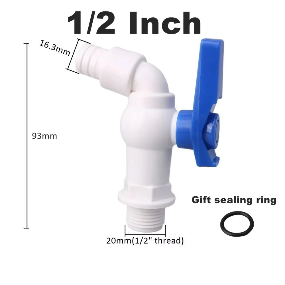 Leak-Proof IBC Tank Tap Adapter Valve Plastic Easy Open Close Nutrient Solution Faucet Acid Alkali Resistant Water Tank Faucet
