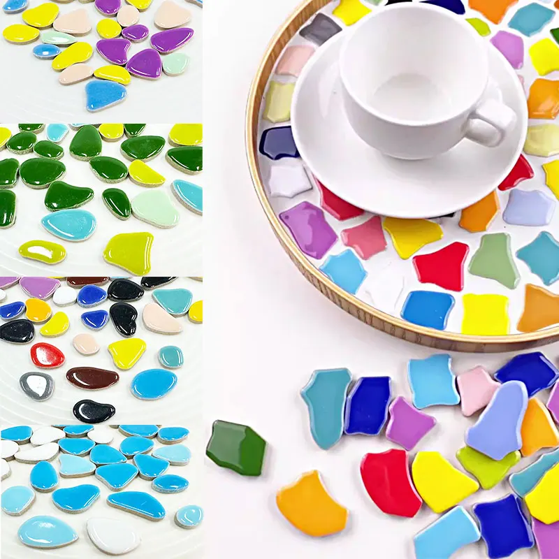 

50g Porcelain Mosaic Tiles DIY Craft Ceramic Tile Mosaic Making Materials hobby pieces bulk crafts 917