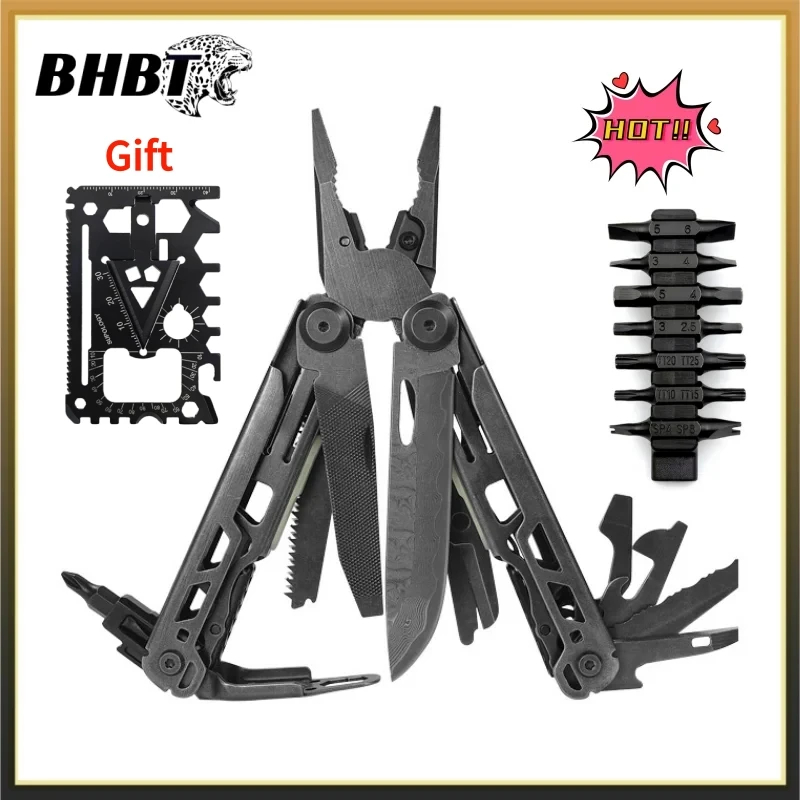 

BHBT New 19-IN-1 Outdoor Camping Multifunctional EDC Wrench Clamp Pocket Camping Multitool Folding Knife Cutter Pliers