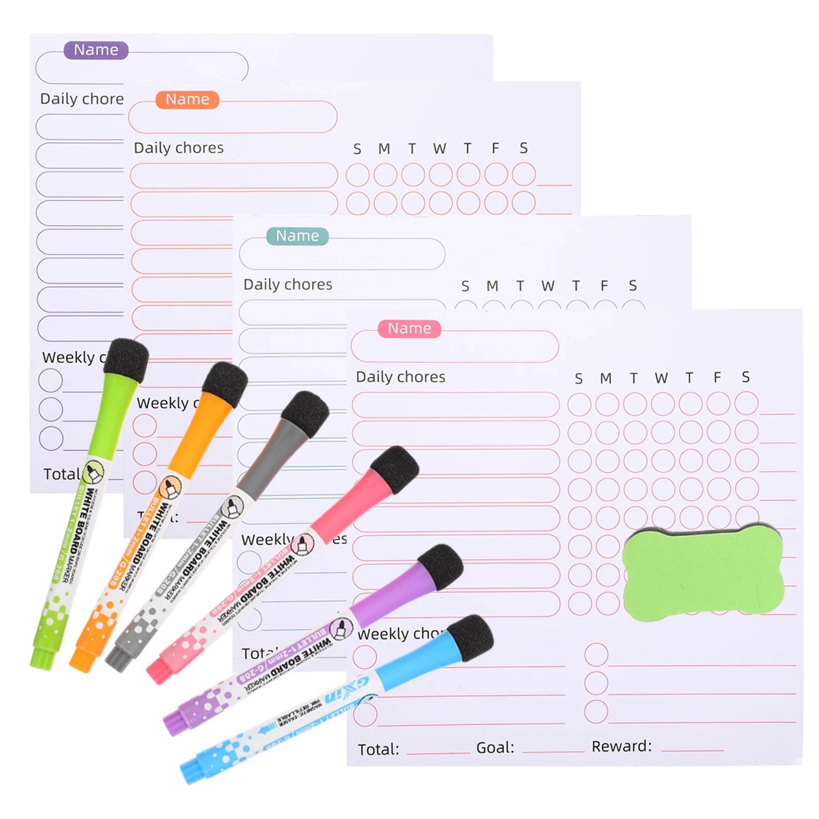 

1Set Magnetic Plan Board Sticker Erasable Reusable Schedule Planner Sticker for Home Office Fridge Magnetic Chore Chart