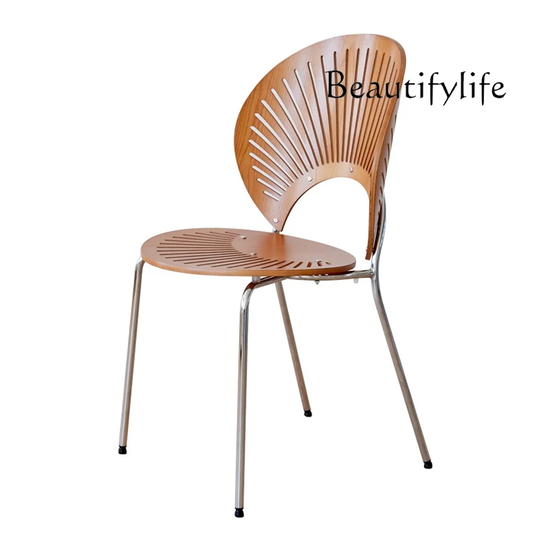 

Nordic simple French medieval shell dining chair sun chair home restaurant hotel negotiation chair