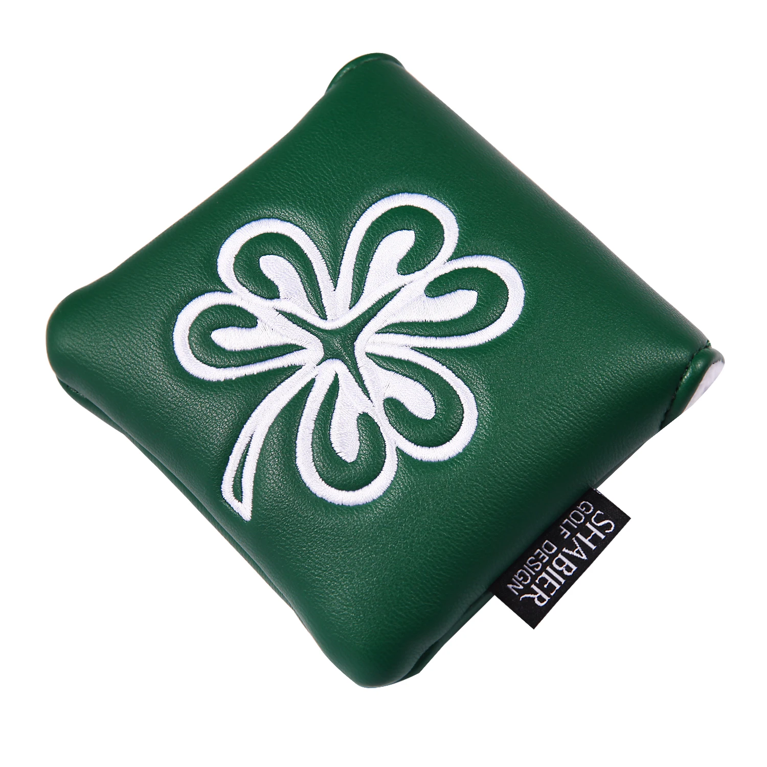 Green Cover PU Leather Square Large Mallet Putter Cover Golf Club Headcover