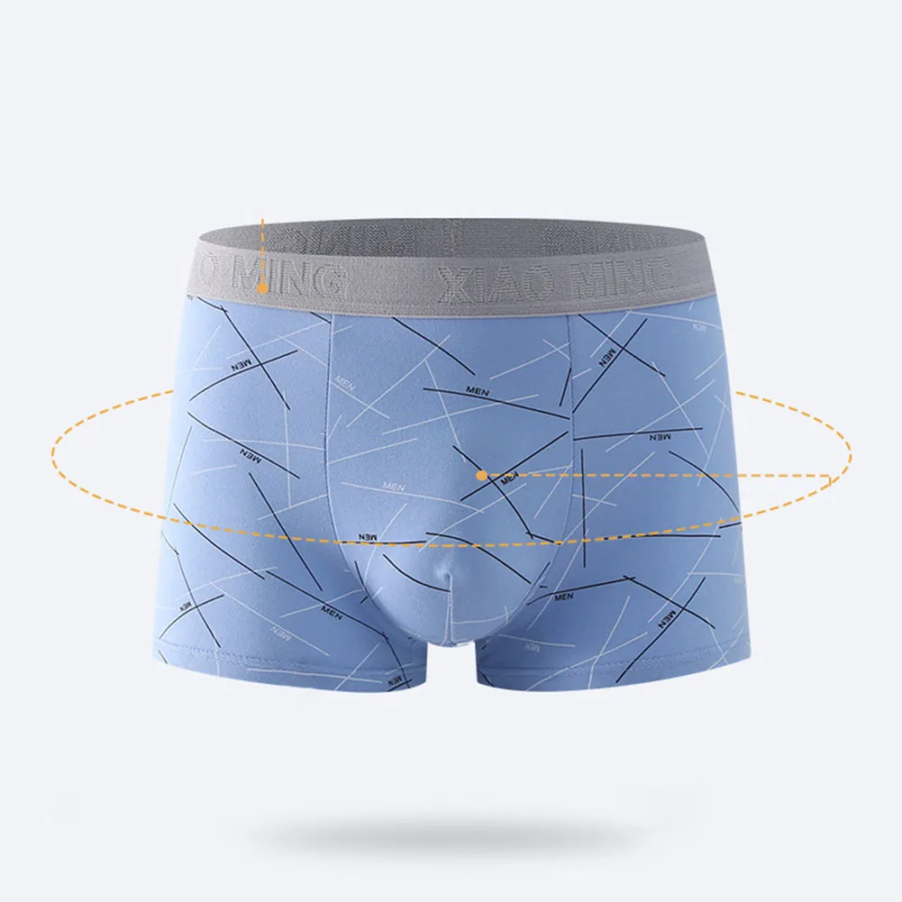 4 قطعة الرجال رقيقة الملابس الداخلية مخطط التنفس منتصف الخصر الملاكمين ملابس داخلية جيدة التهوية مريحة السروال ملابس خاصة سراويل جذع 2025