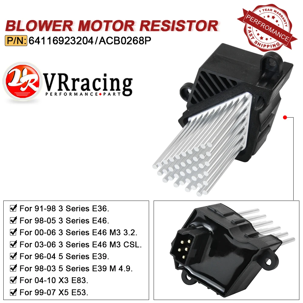 64116923204 Heater Blower Fan Motor Final Stage Resistor For BMW E46 E39 E83 E53 X5 X3 M5 3 5 Series