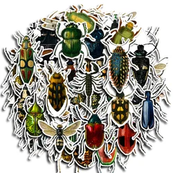 60pcs Vintage Insect Stickers Pack Stationery Laptop Guitar Phone Suitcase Ipad DIY Sticker Handmade Journaling Materials