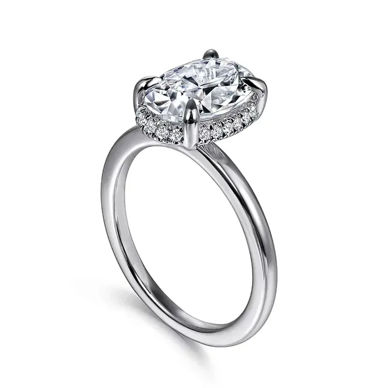 Oval Cut 2CT IGI Certified Lab Grown Diamond Engagement Ring 950 Platinum EF VS‑VVS Luxury Bridal Wedding Jewelry Gift For Lady