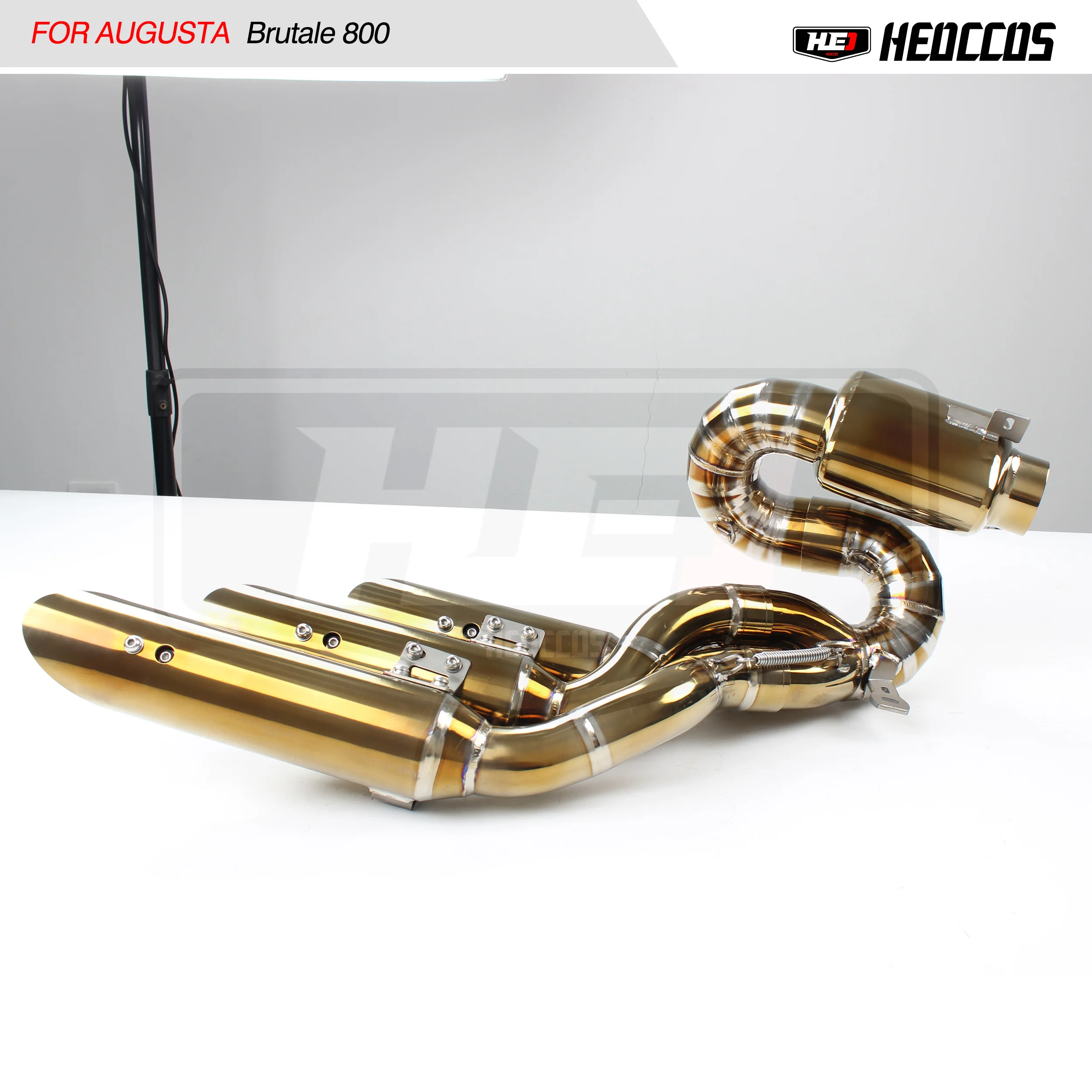 HEO For Augusta Brutale/B800 D800 Titanium Motorcycle Exhaust System Header Collector Front Pipe catback