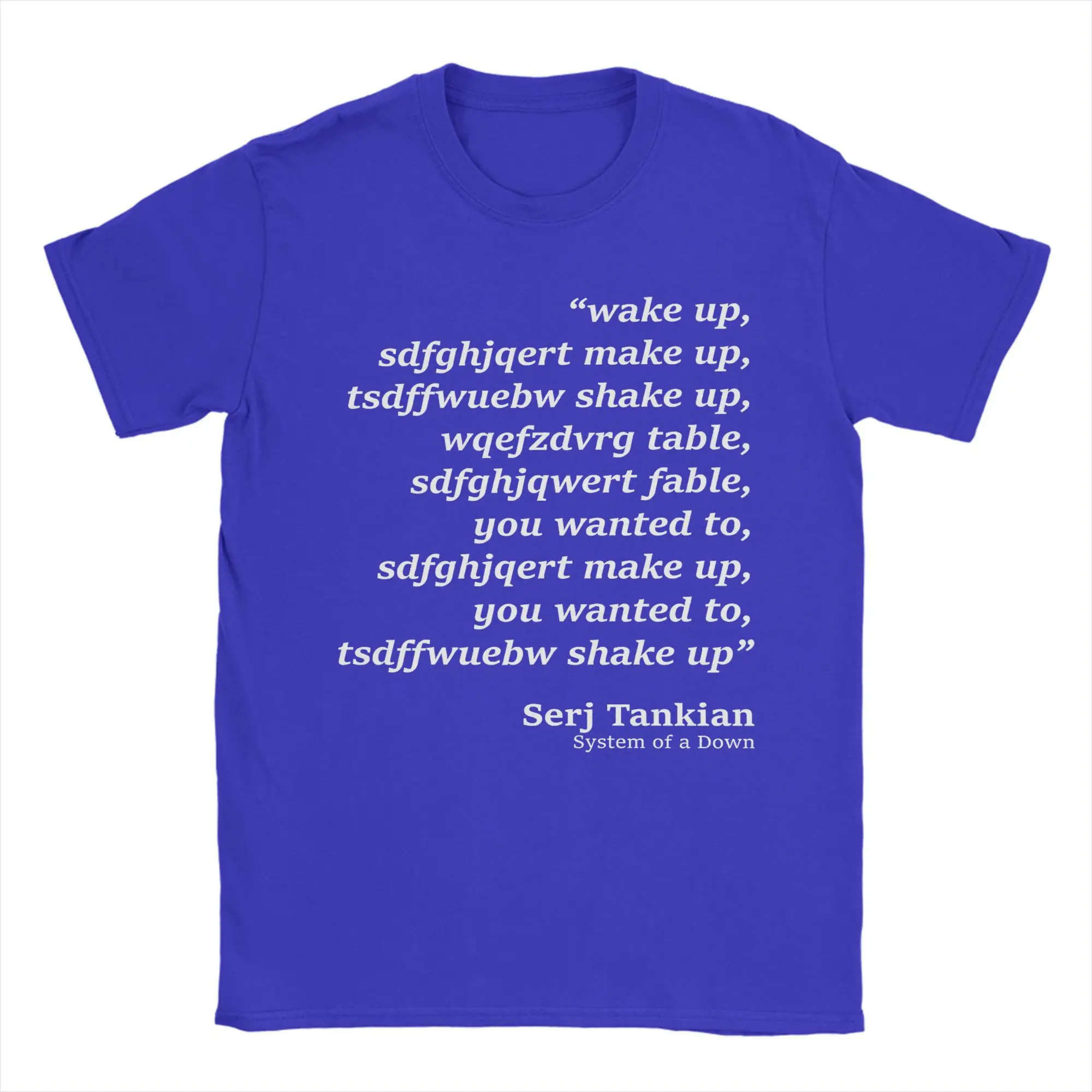 2026 Wake Up System of A Down Chop Suey Parody T-Shirts for Men Casual Pure Cotton Tee Shirt Short Sleeve T Shirts Clothes
