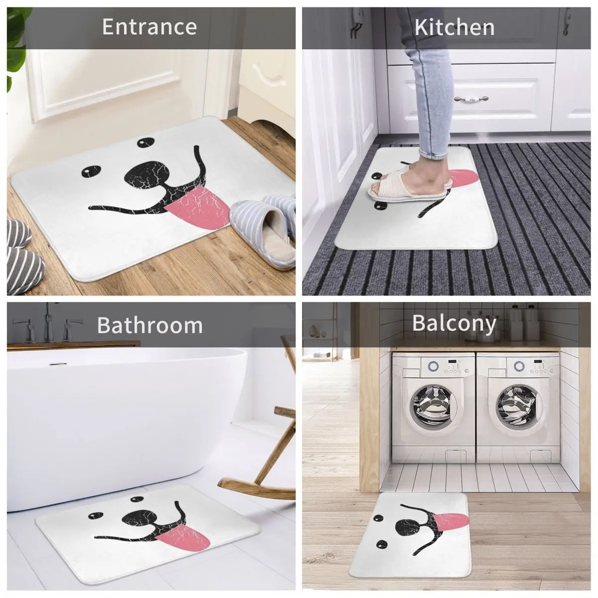 Funny Samoyed Anti-slip Doormat Floor Mat Cushion Carpet Rug for Kitchen Entrance Home Bedroom Footpad Mats