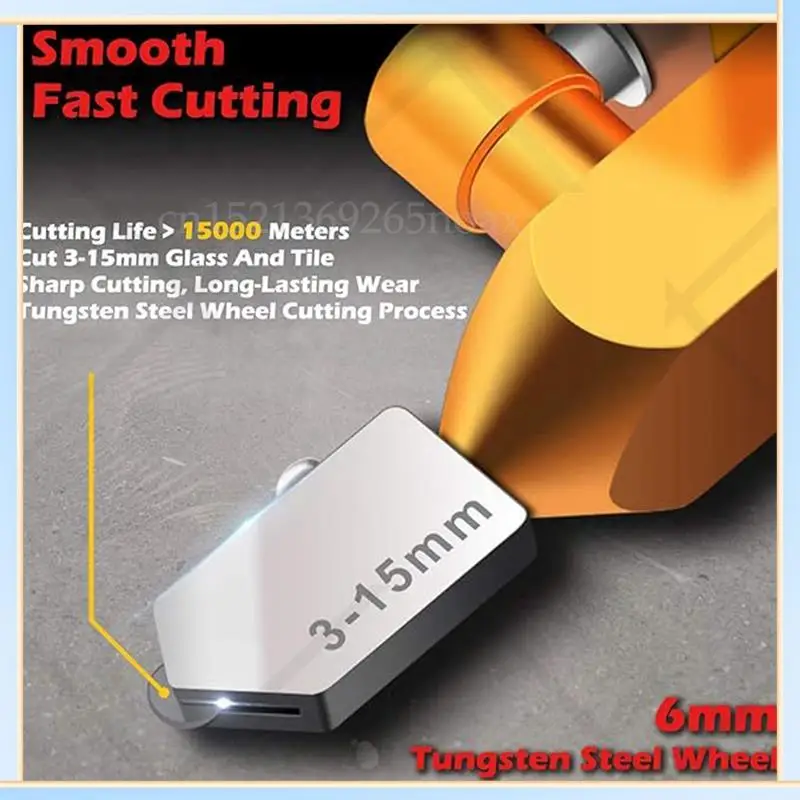 

-SPOR Manual Tile Cutter With 3 Steel Blades, Glass Tile Cutter Hand Tool Breaking Pliers