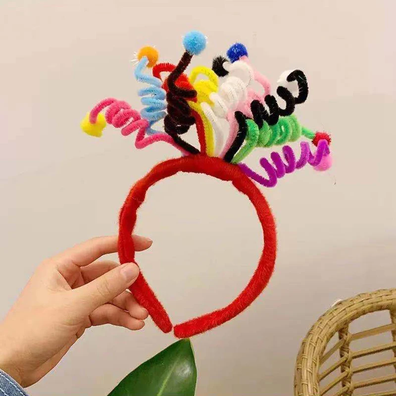 Happy Birthday Headdress Kids Girl Birthday Party Decorations Funny Spring Headband Hair Accessories Children\'s Day Decor