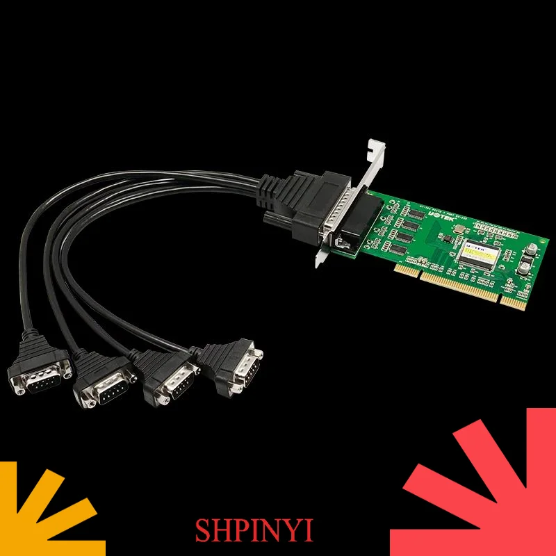 PCI to RS-232 Serial Card RS232 4 Ports High Speed DR44 Expansion Converter Industrial Grade DB9 Connector UT-764 Adapter