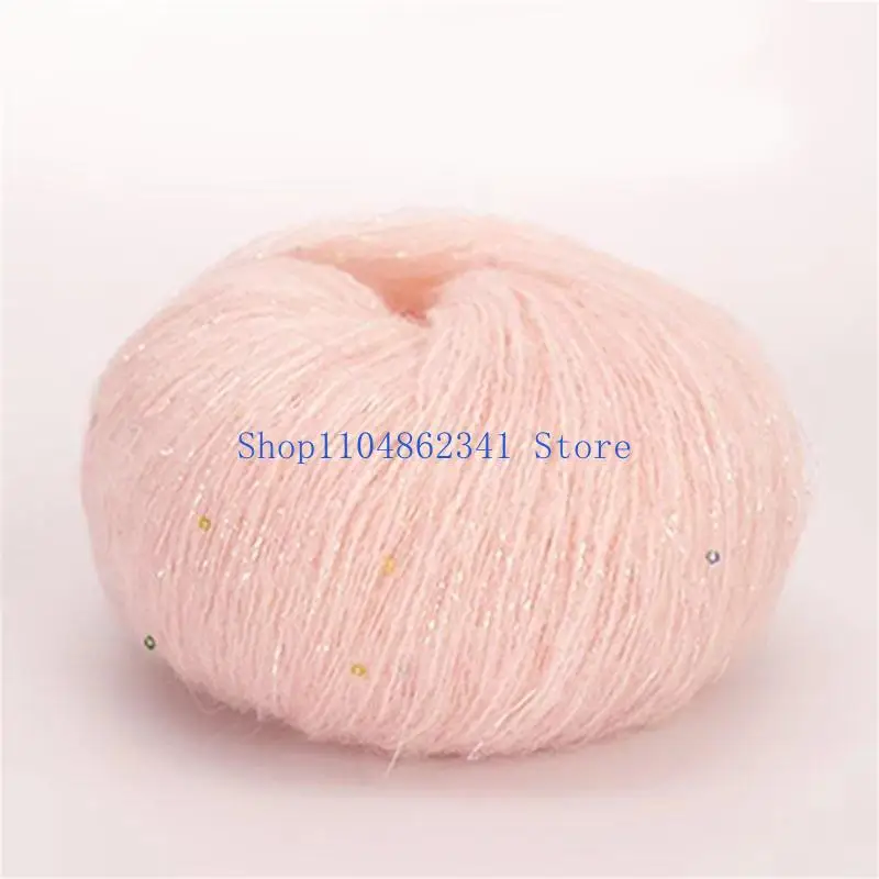 5asd Crochet Sequins Mohair Yarn for Handmade Projects Weaving Crafts Knitting Yarn