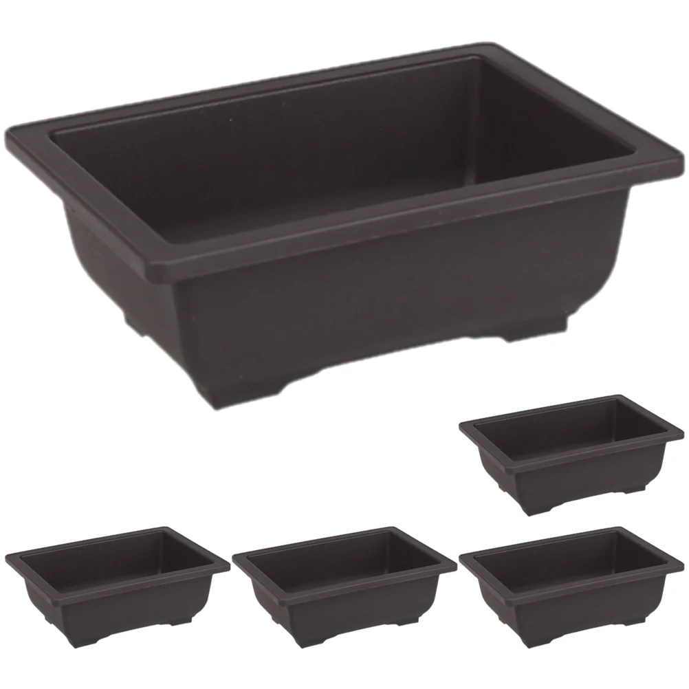 

5pcs Pot Plastic Small Household Indoor Flower Pot Flowerpot Planter Breathable Succulent Bonsai Garden Decor Container