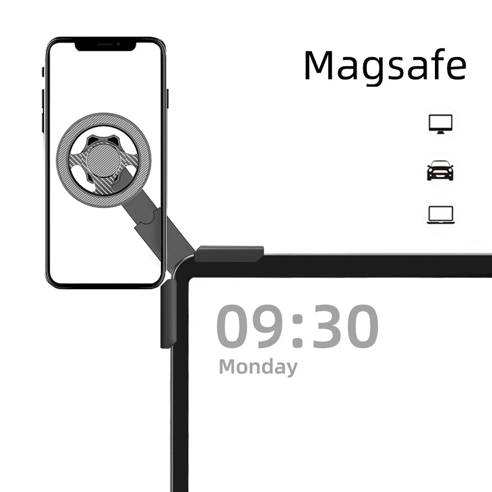 New Car Mounted Display Screen Mobile Phone Holder 360 Degree Freely Rotation Foldable Mount Usded for Car Electric Vehicle image 3