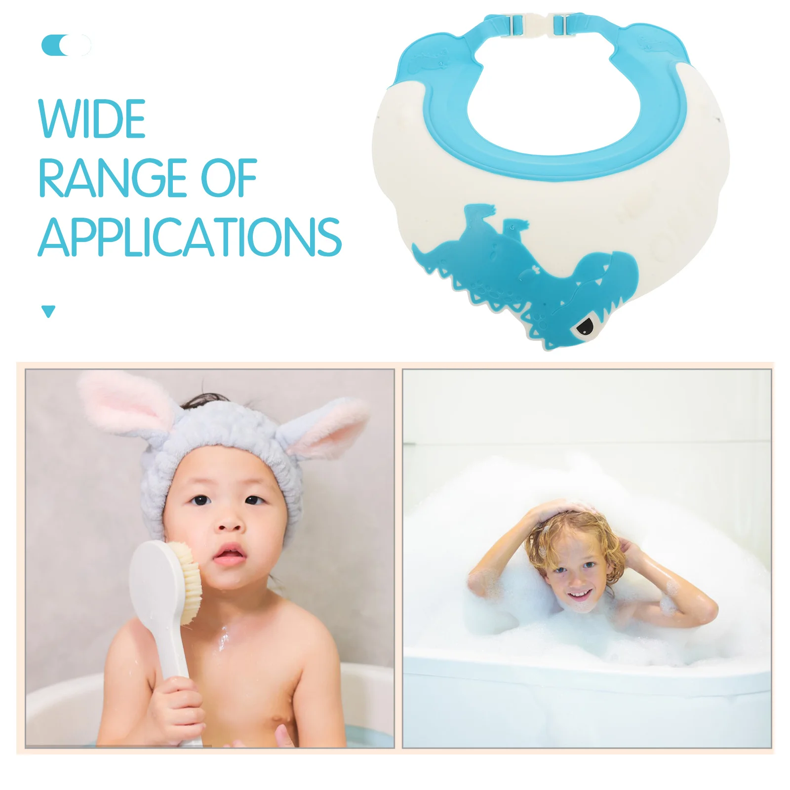 قبعة استحمام للأطفال قابلة للتعديل للأطفال الصغار مقاومة للماء لغسل الشعر، قبعة حمام لحديثي الولادة، قناع شامبو لطيف للأطفال، حمام للرضع