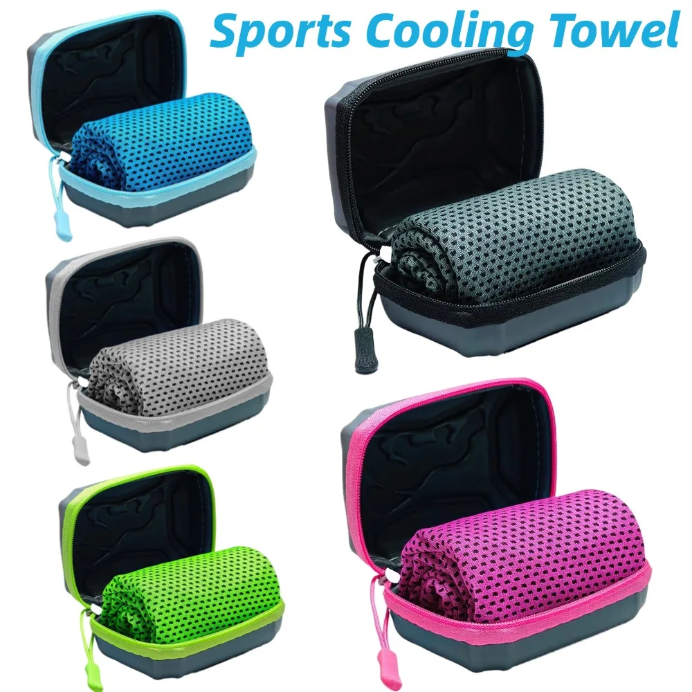 1Pcs Sports Cooling Towel with Storage Box Quick Dry Instant Cooling Fitness Towel  Swimming Pool Camping Towel Cooling scarf