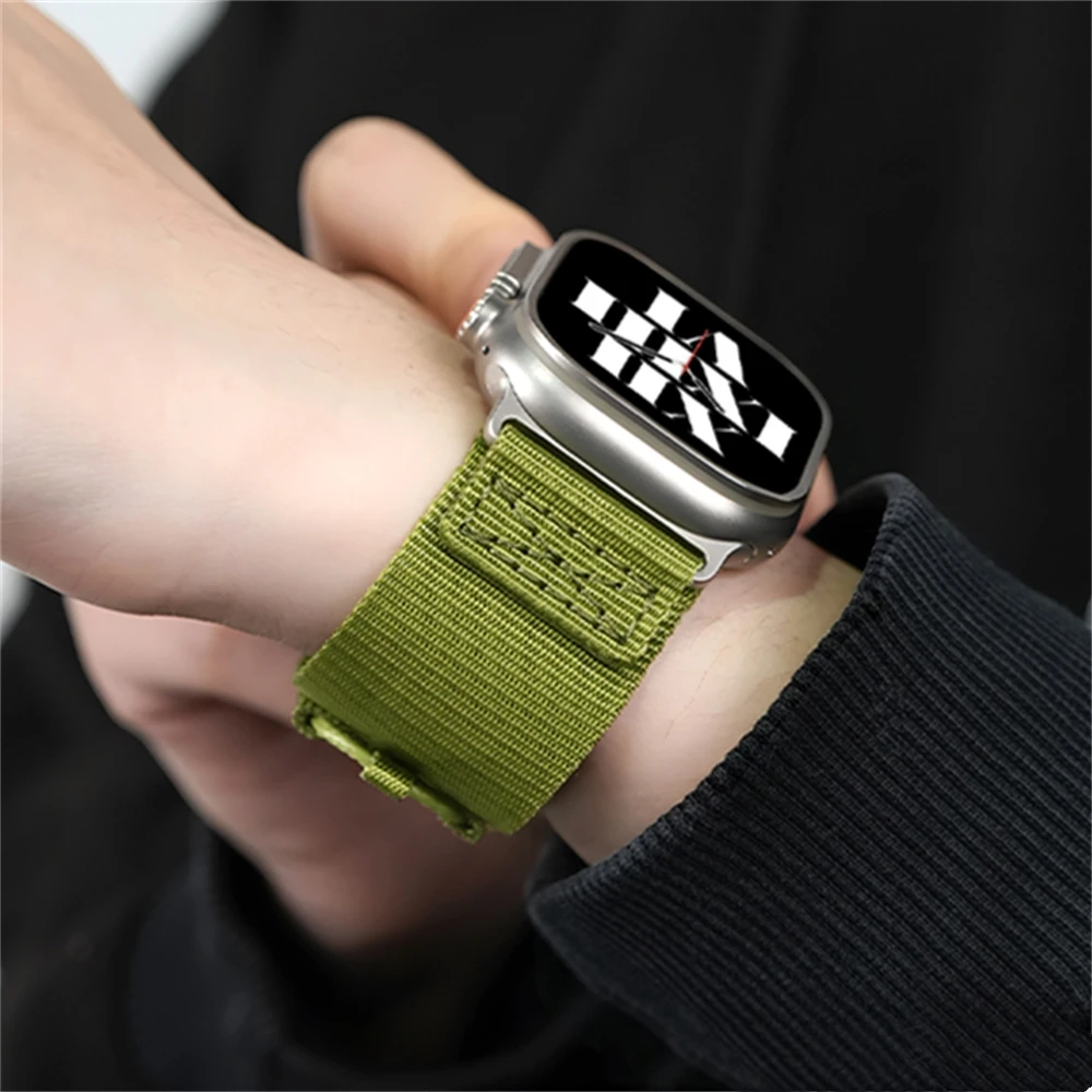 Outdoor Braided Rope Track Band For Apple Watch 44mm 40 45 41 49 42 38mm INS Soft Sports Strap For Ultra Series 9 8 SE 7 6 5 4 3