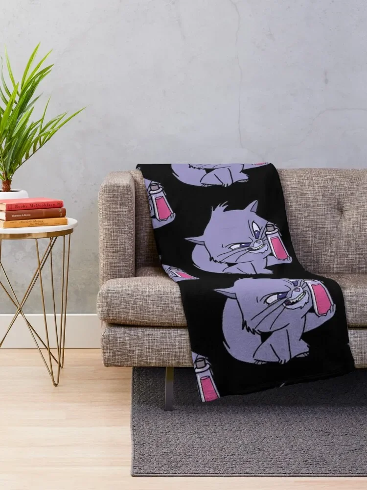 Yzma Cat With Poison Bottle Throw Blanket anime christmas decoration Blankets