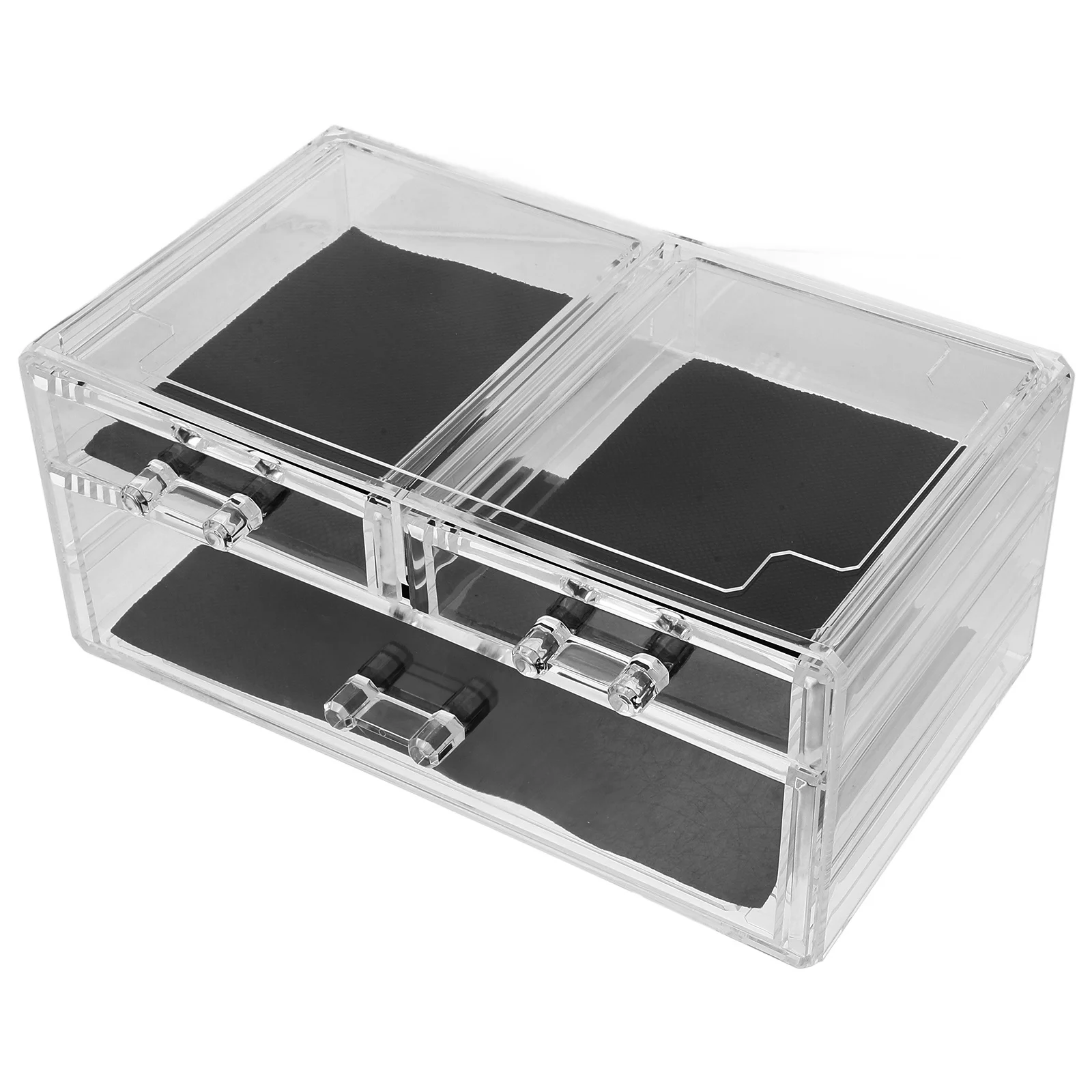 

3 Drawer Clear Acrylic Makeup Organizer Stackable Transparent Storage for Bedroom Bathroom Office Jewelry Countertop Desktop